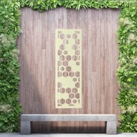 Aluminium Privacy Screen Honeycombe - Free Standing - 1800mm x 600mm Cream