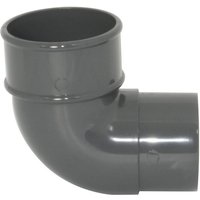 FloPlast Round Downpipe Bend - 92.5 Degree x 68mm Anthracite Grey